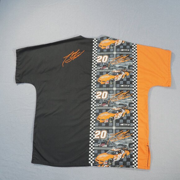 Nascar Scrub Shirts Mens Large Lot Red Orange Dale Earnhardt Tony Stevens Race - Picture 7 of 7